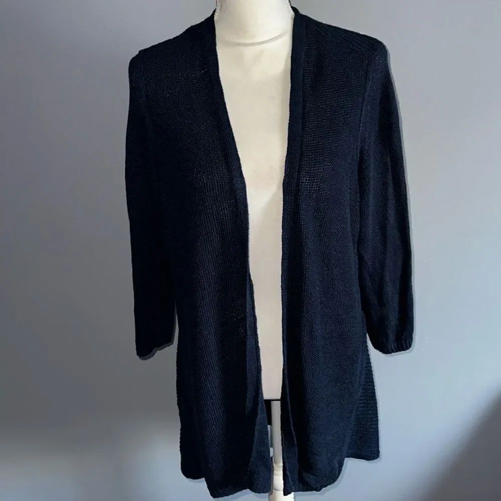 Talbots Open Front Linen Cardigan Sweater!